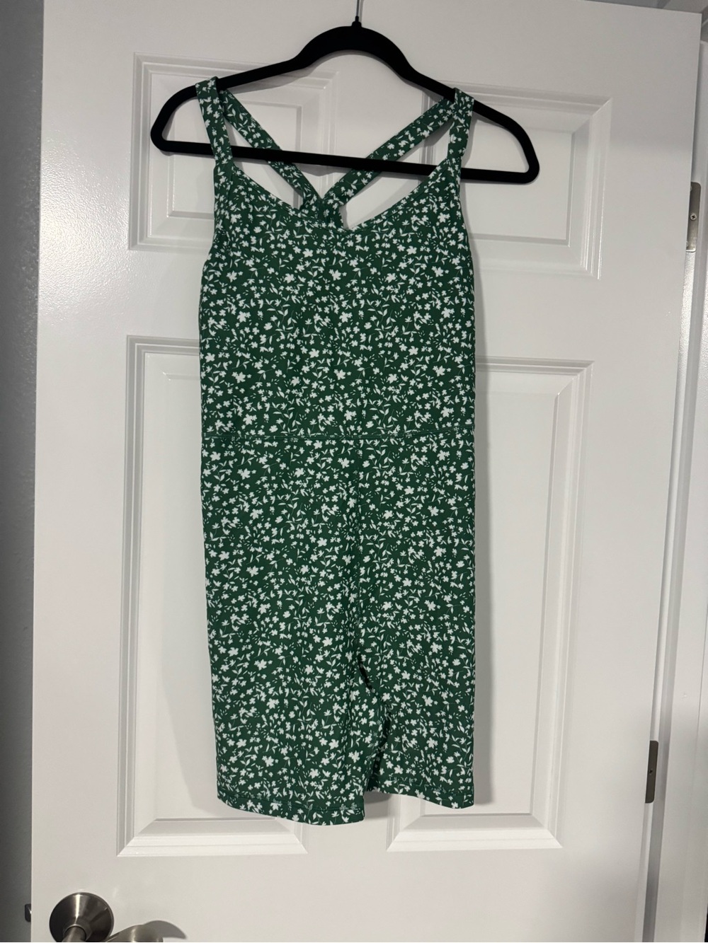 Old Navy Green and White Floral Jumpsuit